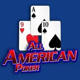 All American Poker slot visual from RTG (Reel Time Gaming) available on spindogscasinos.com
