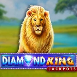 Diamond King Jackpots casino game by SpinPlay Games – featured logo at SpinDog Casino