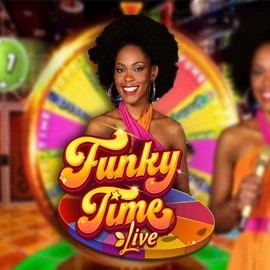 Funky Time slot visual from Evolution available on spindogscasinos.com