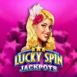 Lucky Spin Jackpots online game logo by Novomatic on spindogscasinos.com