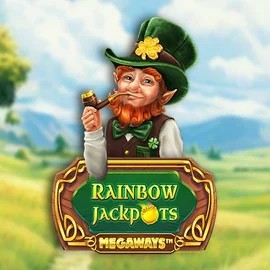 Rainbow Jackpots Megaways slot logo by Red Tiger Gaming at SpinDog Casino