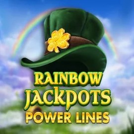 Rainbow Jackpots Power Lines slot icon by Red Tiger Gaming, available at SpinDog Casino