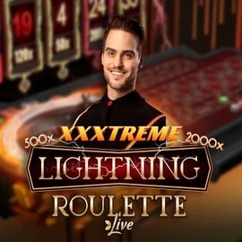 Official Live Casino logo: XXXtreme Lightning Roulette by Evolution at SpinDog Casino